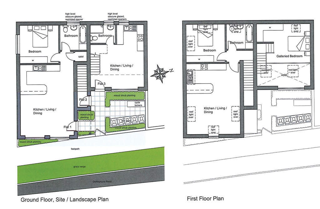 Lot: 69 - FREEHOLD SITE WITH PLANNING FOR THREE FLATS -
